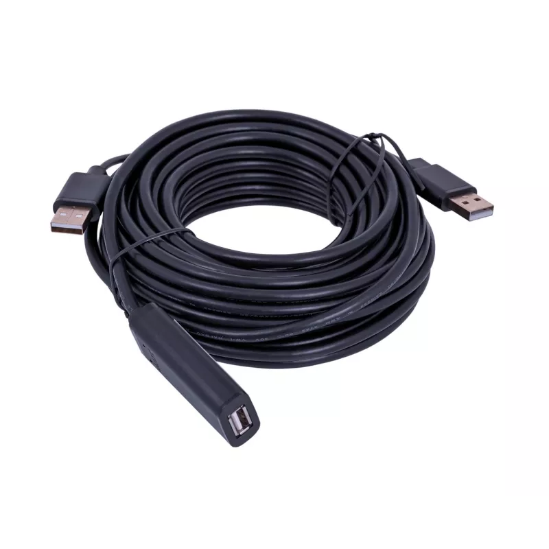 UNITEK Y-278 USB-kabel USB 2.0 10 m 2 x USB-A USB-A zwart