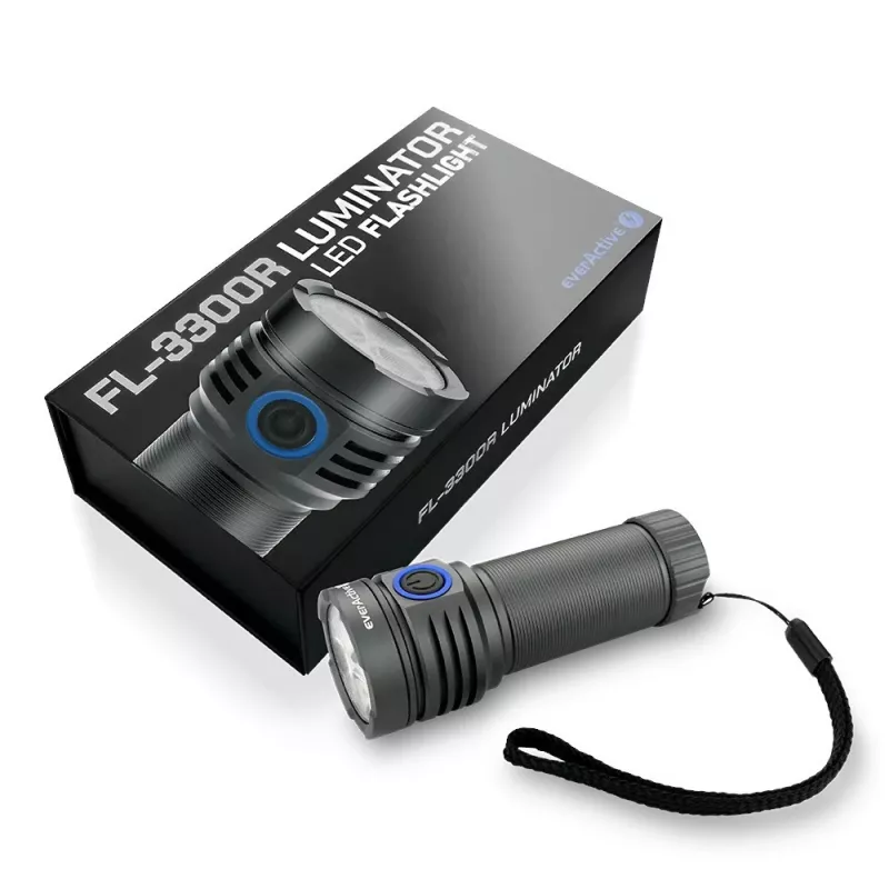 LED-zaklamp everActive LUMINATO R FL-3300R – 3300 lumen, oplaadbaar