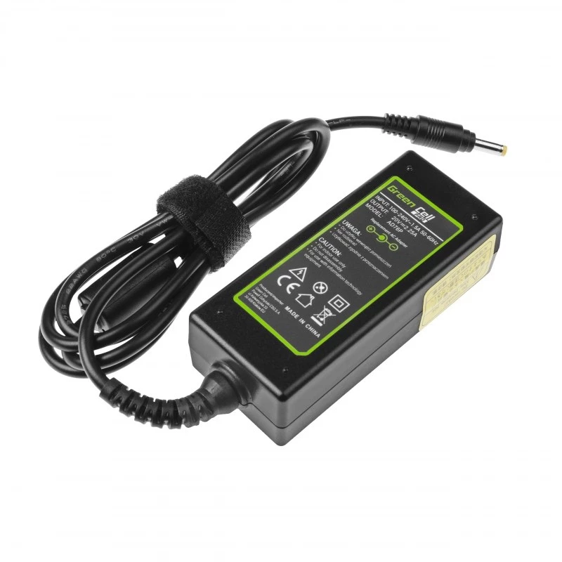 Voeding Green Cell AD76P 45W voor Lenovo laptops, 20V 2,25A, AC-naar-DC, 100–240V ingang, zwart