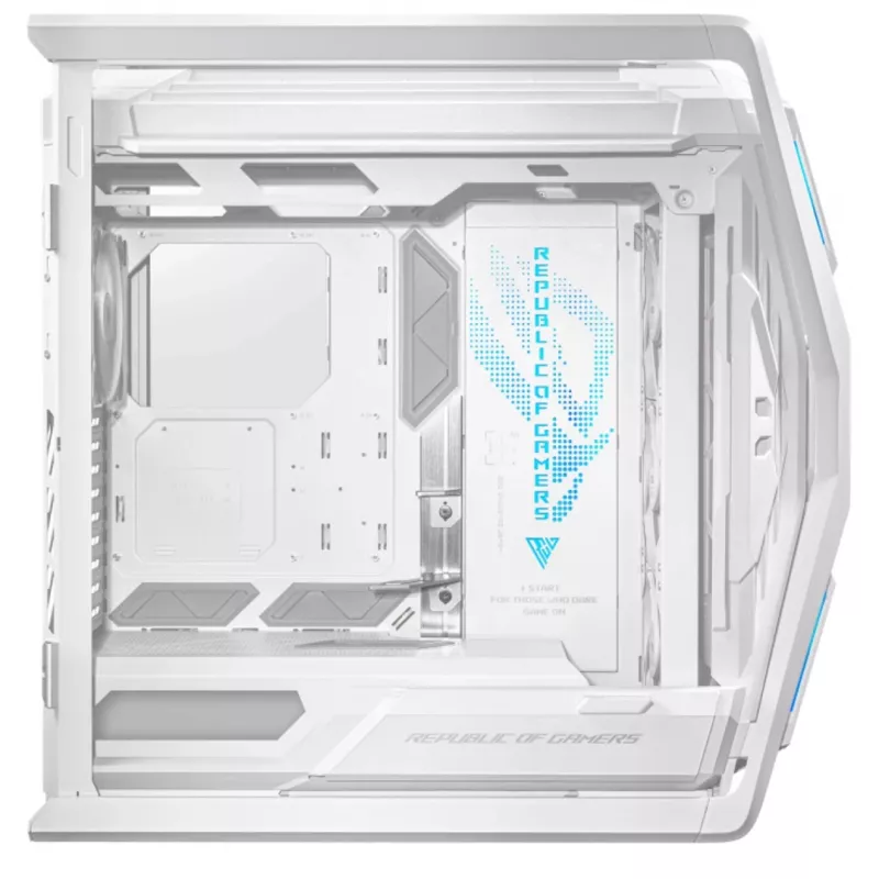 ASUS ROG GR701 Hyperion White, pc, wit, ATX, EATX, micro ATX, Mini-ITX, aluminium, multi, front