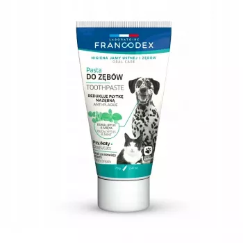 Tandpasta FRANCODEX voor hond en kat 70 g — preventie van tandsteen, tube