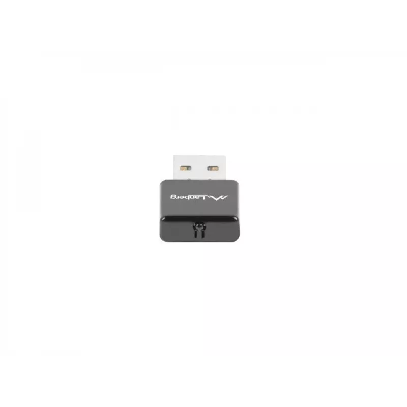 USB-WLAN-adapter LANBERG NC-0300-WI, 2x interne antennes 2 dBi, USB 2.0, tot 2400 Mbit/s, zwart