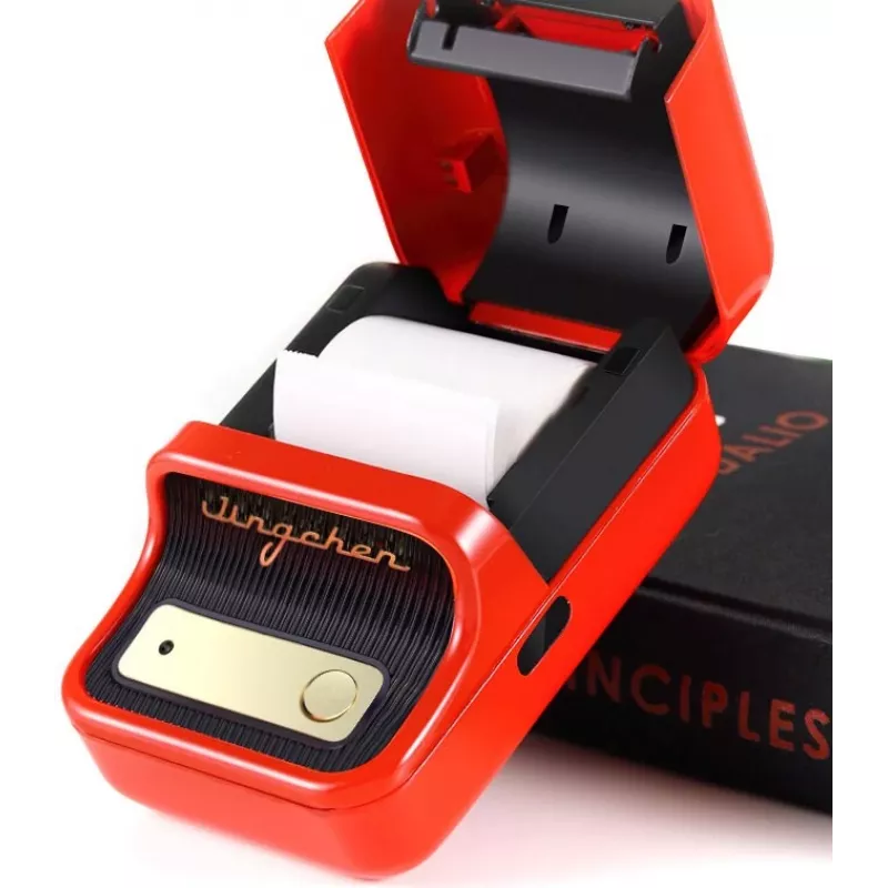 Labelprinter NIIMBOT B21S rood — compacte thermische bluetooth-printer, 50 mm printbreedte, 60 mm/s, 1200 mAh accu