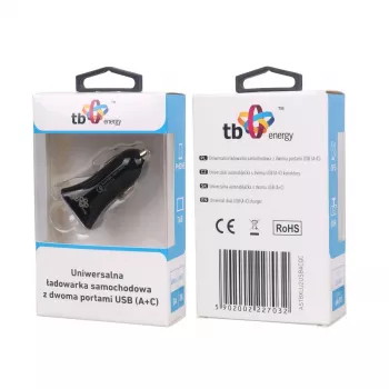 Universele autolader USB-A+C QC TB ASTBXLU2USBACQC