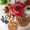 Pizzamaker Petra PT5666VDE Bella Pizza 1200 W antiaanbaklaag, tafel-pizzaoven