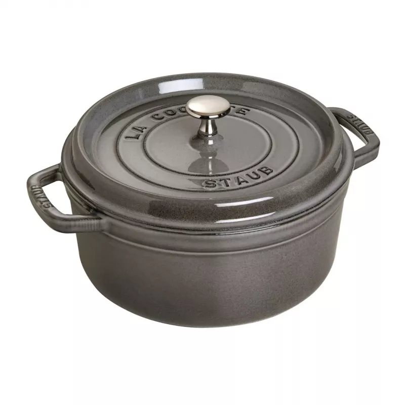 Staub La Cocotte rond 26 cm, gietijzer, grafietgrijs