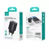 USB- en USB-C 30W GaN-snellader usams CC229 wit — LED-indicator, compact ontwerp