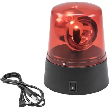 LED mini-politielamp EUROLITE 50603662 rood – USB-oplaadbaar, op batterij werkende compacte waarschuwingslamp