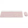 Logitech Slim Wireless Combo MK470 - toetsenbord-muisset - draadloos - 2,4 GHz - QWERTY - rosé (920-011314)