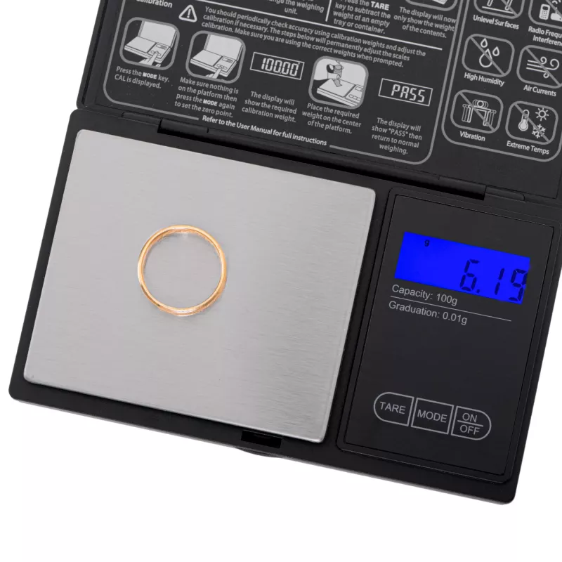 Adler | Precisieweegschaal | AD 3176 | Maximaal draagvermogen 0,1 kg | Zwart