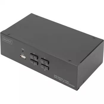 DIGITUS KVM-switch, 4 poorten, dual display, 4K, DisplayPort®