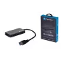 USB-hub NATEC Moth 4-poorts USB 3.2 Gen 1 Type-A (5000 Mbit/s), USB-gevoed, zwart, 0,15 m kabel