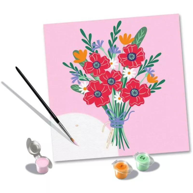 Schilderset Ravensburger CreArt — klaproosboeket (creatieve set, model 25519)