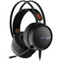 CANYON INTERCEPTOR GH-8A, gaming-headset 3,5-mm-jack plus USB-aansluiting voor LED-achtergrondverlichting, verstelbare microfoon en volumeregeling, met 2-in-1-3,5-mm-adapter, kabel 2 m, zwart en oranje