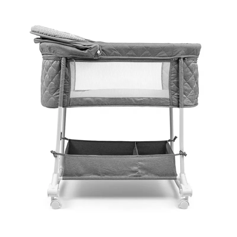 Co-sleeper milly mally Dream On Stone 5431 met in hoogte verstelbare functie en zacht matras