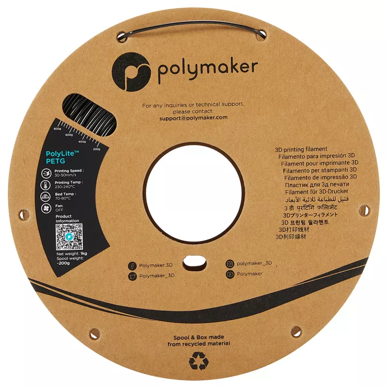 PETG 1,75mm ZWART 1kg