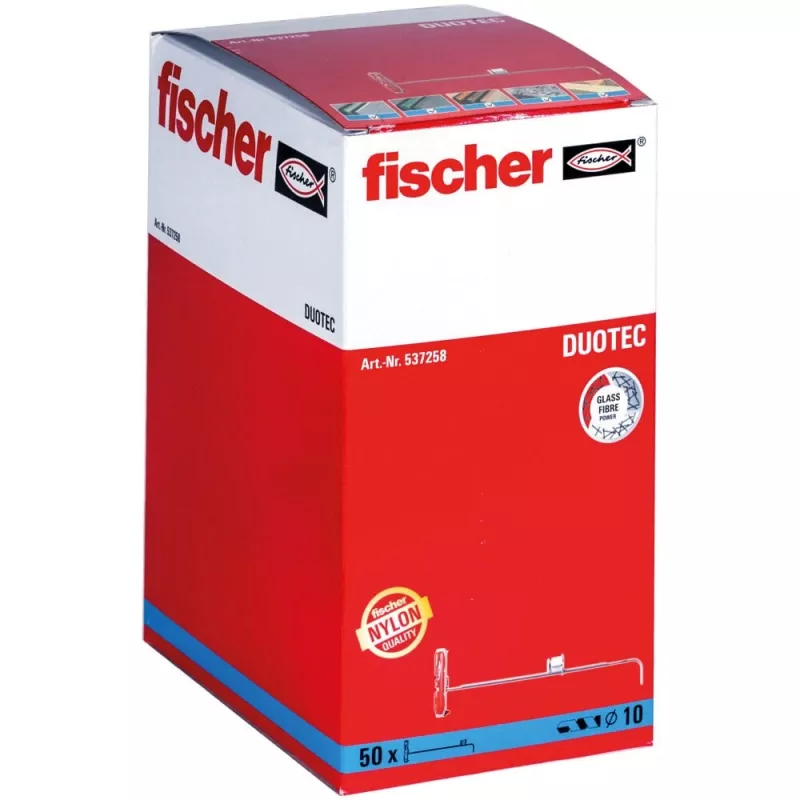 Fischer 537258 schroefplug / wandplug 50 st. schroeven- & pluggenset 50 mm