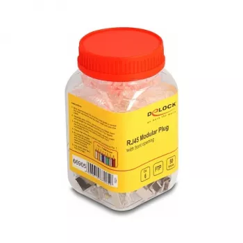 DeLOCK RJ45 modularstekker Cat.6 50 stuks met knikbeschermingstulen