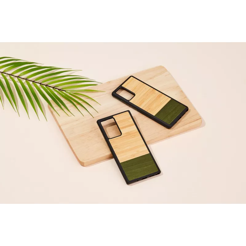 Beschermhoes Man and Wood Galaxy Note 20 — bamboebos zwart