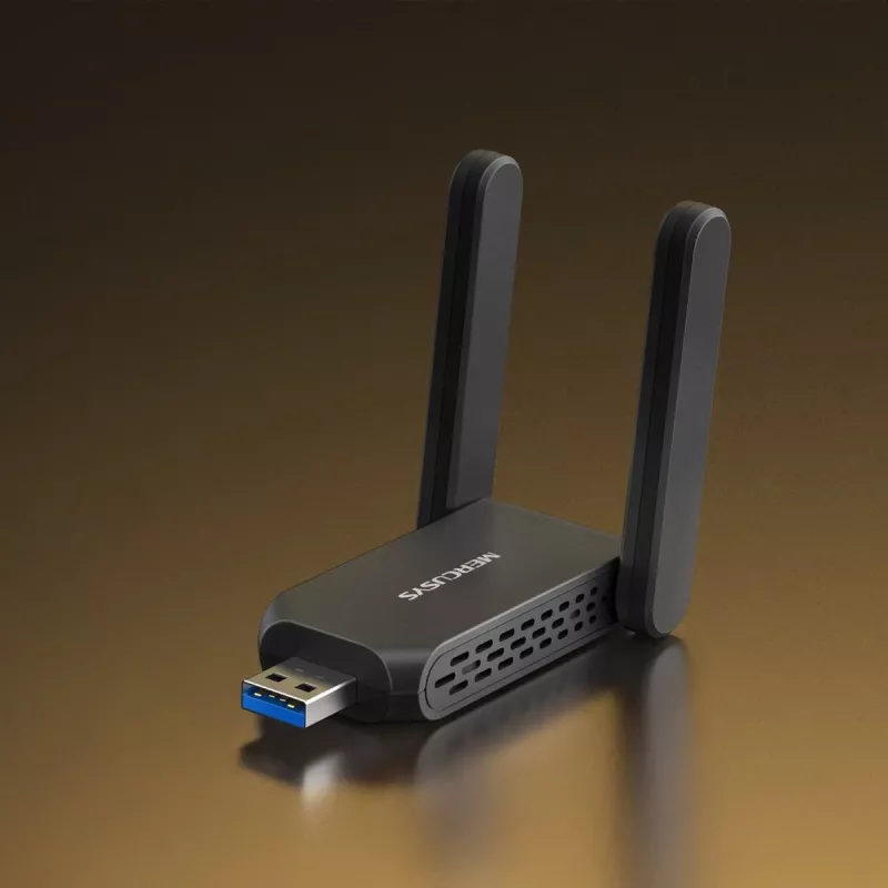 Wi-Fi USB-adapter MERCUSYS MA72XH AX1800 met high-gain antennes, USB-A plug-and-play