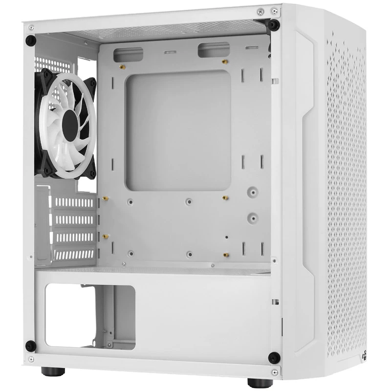 ATX AEROCOOL TRINITY MINI FRGB micro mini tower behuizing met glaspaneel (wit)