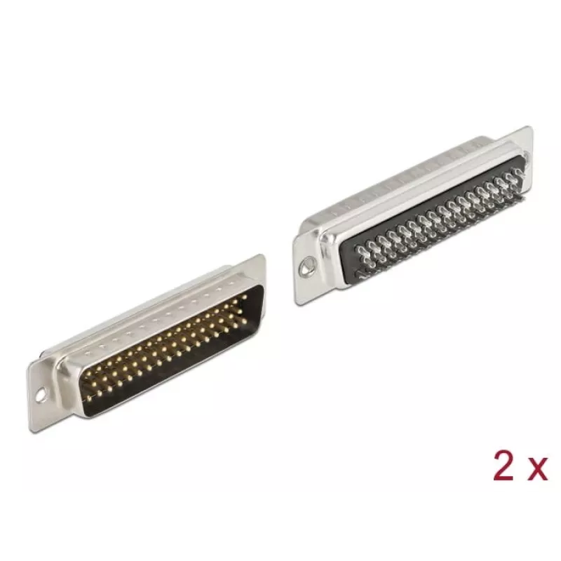 D-Sub HD 50-polig stekker metaal soldeerversie 2 stuks DeLOCK 66705