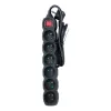 Esperanza ELK217K stroomverlenging 1,5 m 6 AC-stopcontact(en) binnen zwart