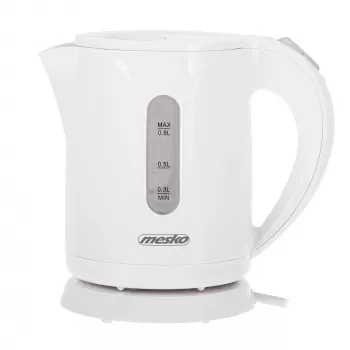 Mesko waterkoker | MS 1376 | Elektrisch | 850 W | 0,8 L | Kunststof | 360°-draaivoet | Wit