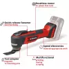 Einhell TP-MG 18 Li BL Solo Professional accu-multitool, 18 V, borstelloos, tot 40.000 oscillaties/min, zonder accu en lader, incl. accessoires, rood/zwart