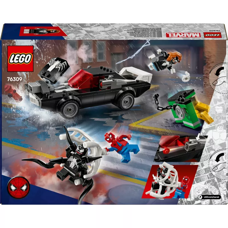 LEGO Marvel Super Heroes Spider-Man vs. Venom musclecar-bouwset 76309 — 254 onderdelen, 3 minifiguren, leeftijd 7+