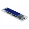 SSD-behuizing DeLOCK 42620 externe behuizing voor M.2 NVMe PCIe SSD met USB Type-C-bus, transparant