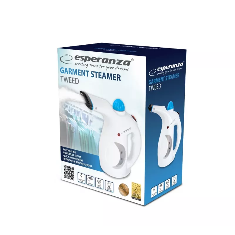 Handstomer ESPERANZA EHI006 — 800 W, 15 g/min stoom, 0,2 L tank, 1,5 m kabel, zwart