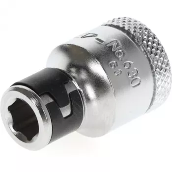 Gedore 1973312 bitadapter, 3/8″ vierkant naar 1/4″ zeskant, verchroomd