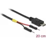 Delock USB Micro-B voedingskabel naar 2 x enkele pinheader, 20 cm