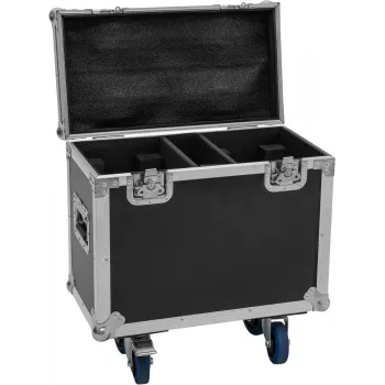 Flightcase Roadinger 2x TMH-B120 met wielen — dubbele rackbeschermingscase voor twee TMH-B120-eenheden