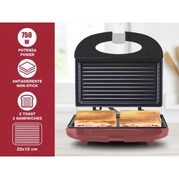 Broodrooster Beper P101TOS010, 2-snede elektrische broodrooster met instelbare bruiningsgraad