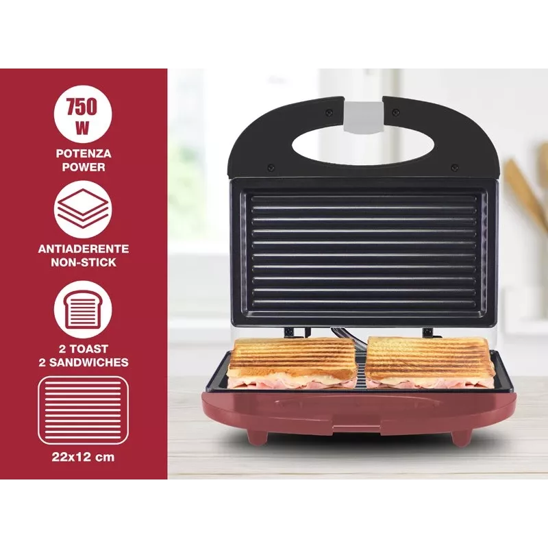 Broodrooster Beper P101TOS010, 2-snede elektrische broodrooster met instelbare bruiningsgraad