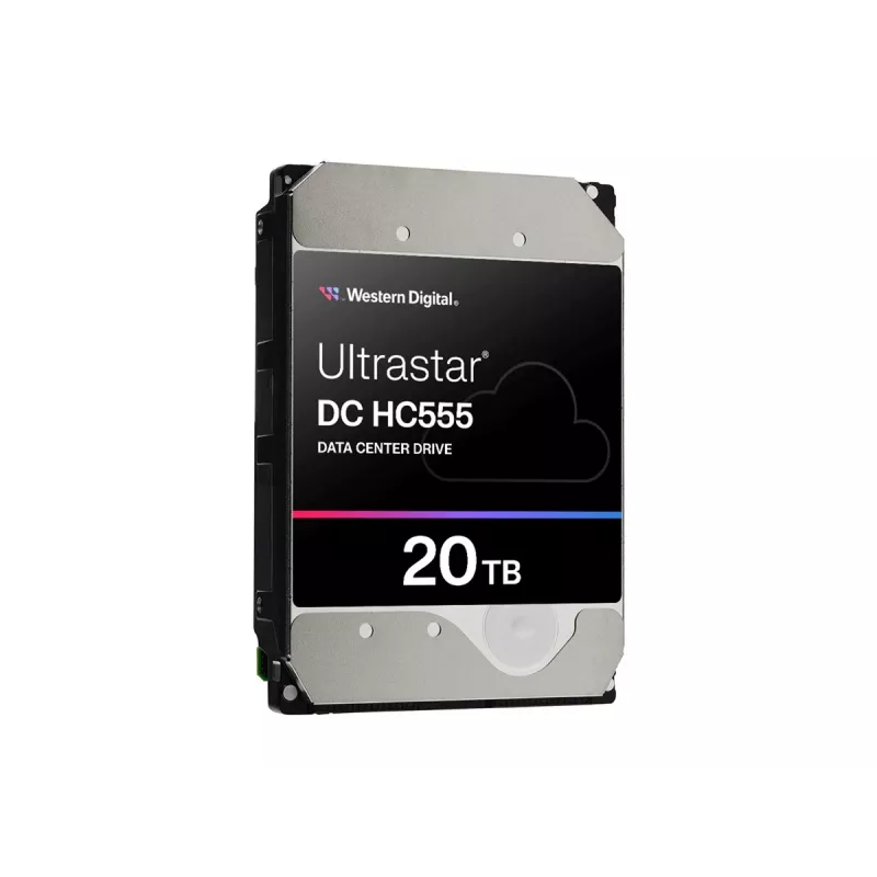 WD Ultrastar DC HC555 - harde schijf - datacenter - 20TB - intern - 3,5 (8,9 cm) - SAS 12Gb/s - 7200 rpm - buffer: 512MB (0B47749)