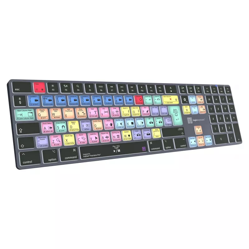 LogicKeyboard Titan DE Mac-toetsenbord voor Adobe Premiere Pro CC — Duitse layout