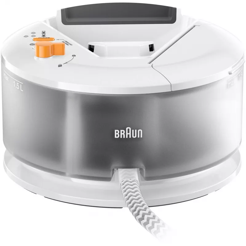 Braun CareStyle Compact IS 2132 WH stoomstrijkstation, 2400 W, 1,5 l, 400 g/min, EloxalPlus-zoolplaat, wit/oranje