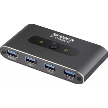 SpeaKa Professional 2-poorts USB-3.2-Gen-1-switch (USB 3.0) grijs (SP-13712096)
