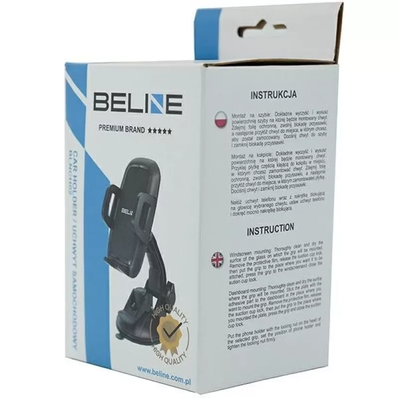 Auto-telefoonhouder Beline Beli02131 2in1 voorruitsteun met verstelbare hoek