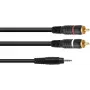 Audio-adapterkabel Omnitronic 3,5-mm-jack naar 2×cinch, 6 m, model 30225148