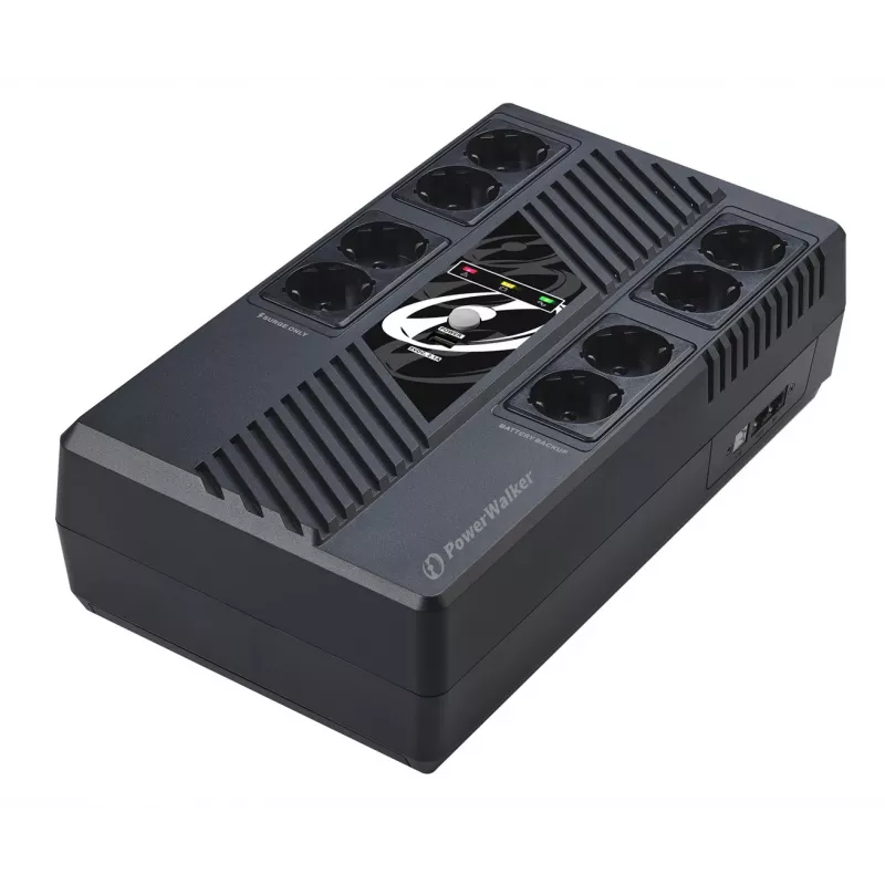 PowerWalker VI 800 MS FR UPS (uninterruptible power supply) line-interactive 0,8 kVA 480 W 8 AC-stopcontacten
