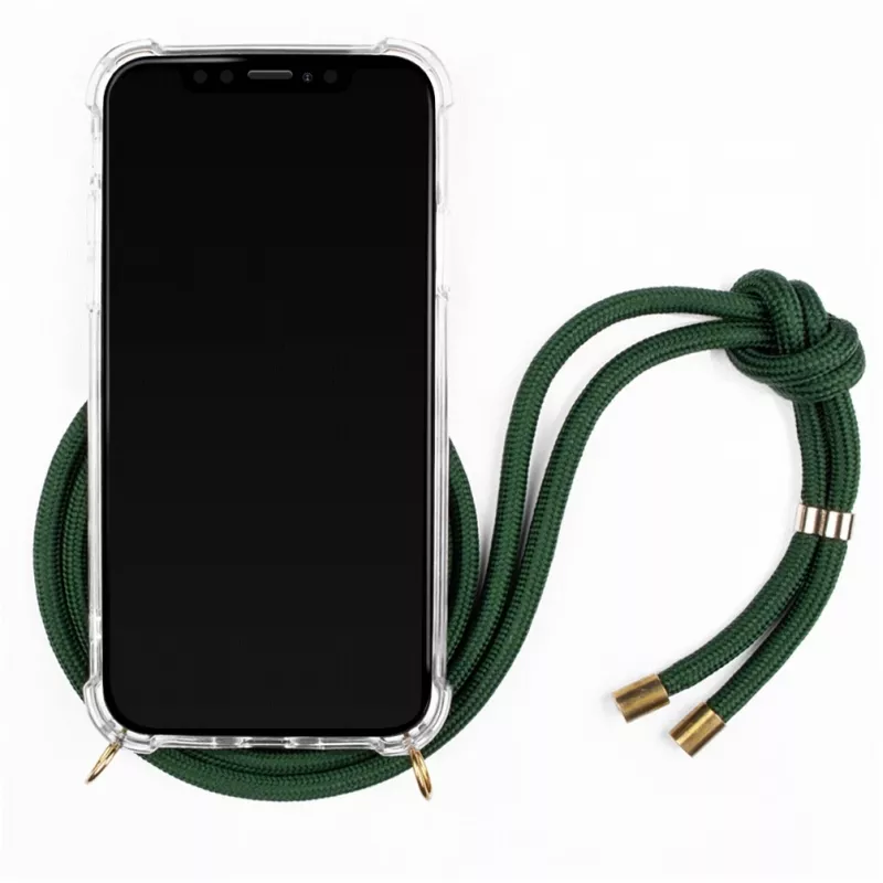 Telefoonhanger Lookabe loo014 voor iPhone XR – goudgroen beschermhoesje met bandje