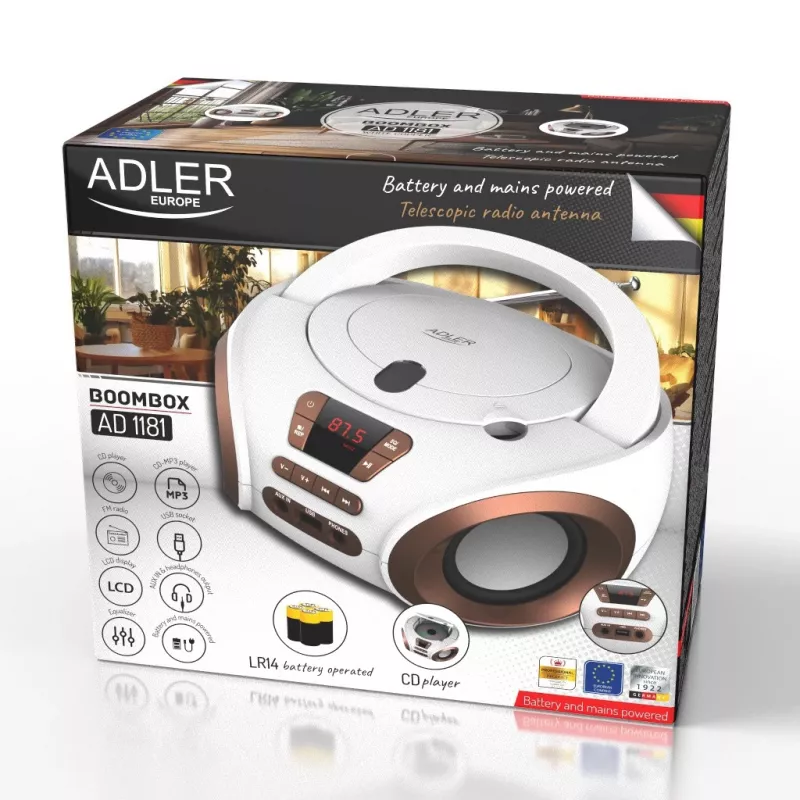 ADLER AD 1181wc - CD/MP3-speler (Boombox)
