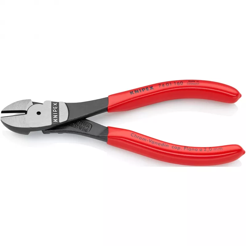 Zijkniptang Knipex 74 01 160, chroom-vanadiumstaal, kunststofgreep