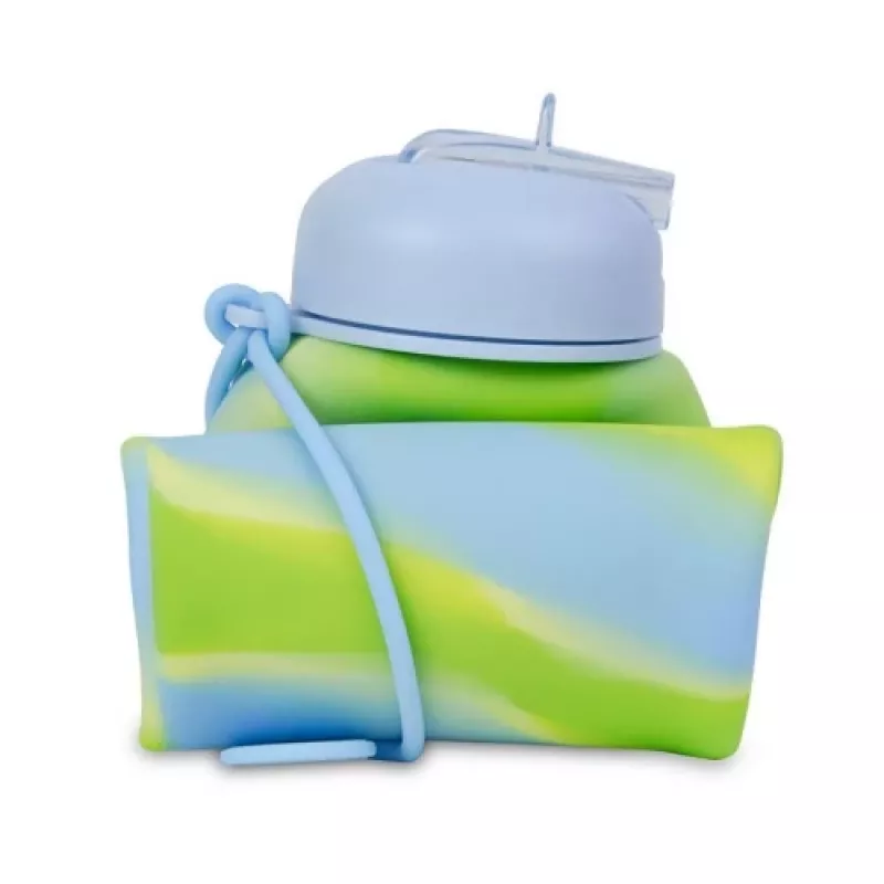 Drinkfles cool pack siliconen drinkfles Z14770 600 ml meisjes blauw