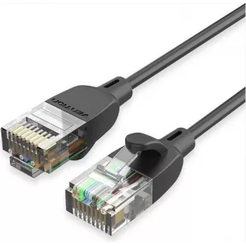 Netwerkkabel Vention IBIBG Cat6A UTP slanke patchkabel, 1,5 m, zwart