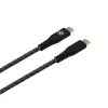 USB Type-C naar Type-C datakabel Tellur TLL155471, 1 m, 3 A, 60 W PD, nylon gevlochten, zwart